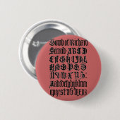 Gothic Letters Button (Voorkant /achterkant)