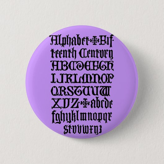 Gothic Letters Button (Voorkant)