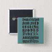 Gothic Letters Button (Voorkant /achterkant)