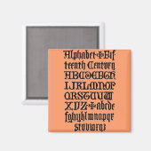Gothic Letters Magnet Magneet (Voorkant / Achterkant)