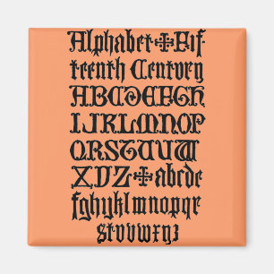 Gothic Letters Magnet Magneet