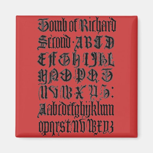 Gothic Letters Magnet Magneet (Voorkant)