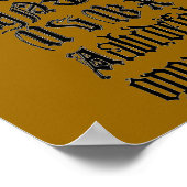 Gothic Letters Poster (Hoek)