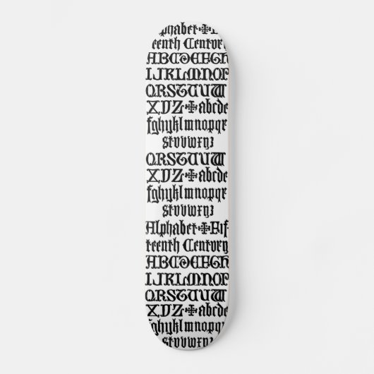 Gothic Letters Skateboard (Voorkant)