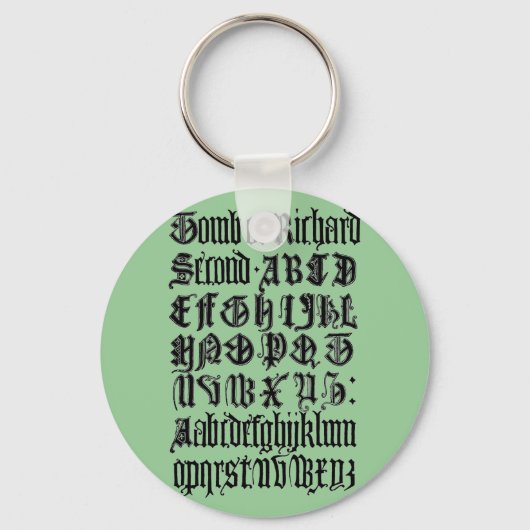 Gothic Letters Sleutelhanger (Voorkant)