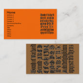 Gothic Letters Visitekaartje (Voorkant / Achterkant)