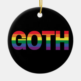 Gothic LGBTQ+ Regenbogen Keramisch Ornament