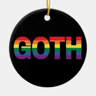 Gothic LGBTQ+ Regenbogen Keramisch Ornament