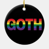 Gothic LGBTQ+ Regenbogen Keramisch Ornament (Achterkant)