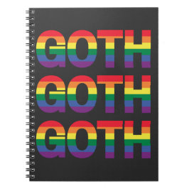 Gothic LGBTQ+ Regenbogen Notitieboek