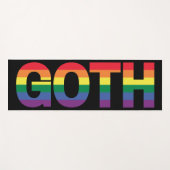 Gothic LGBTQ+ Regenbogen Yogamat (Voorkant (horizontaal))