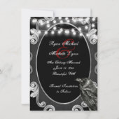 Gothic Lijst, Crow and Lights Gothic Wedding Save The Date (Achterkant)