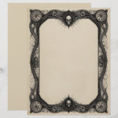 Gothic Lijst met schedels Briefhoofd (Voorkant / Achterkant)
