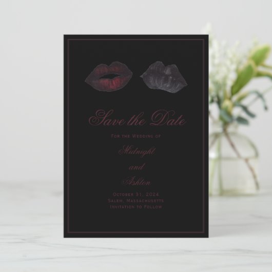 Gothic Lips Save the Date (Staand voorkant)
