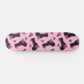 Gothic Lolita Boot Pink Rose Pattern Skateboard (Horizontaal)
