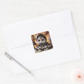 Gothic Lolita Cat Vierkante Sticker (Envelop)