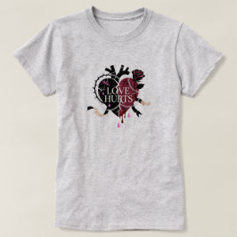 Gothic Love Doet Pijn Gebroken Hart T-shirt
