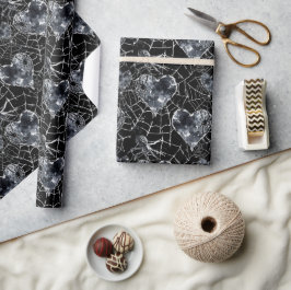 Gothic Love Spooky Spookweb met harten Cadeaupapier