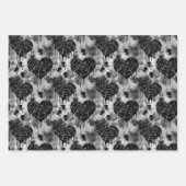 Gothic Love Spooky Spookweb met harten Inpakpapier Vel (Voorkant)