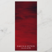 Gothic Luxe | Zwarte en Bloed Rode Drip Menu (Achterkant)