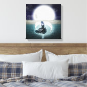 gothic maan angel canvas kunst (Insitu (Slaapkamer))