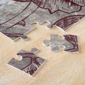 Gothic Macabre Victoriaans Skull & Death Ephemera Legpuzzel (Zijkant)