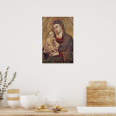 Gothic Madonna en Child poster (Keuken)