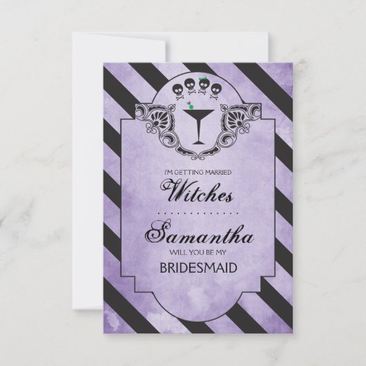 Gothic Maid of Honor Proposition Invitation ~ Funn (Devant)