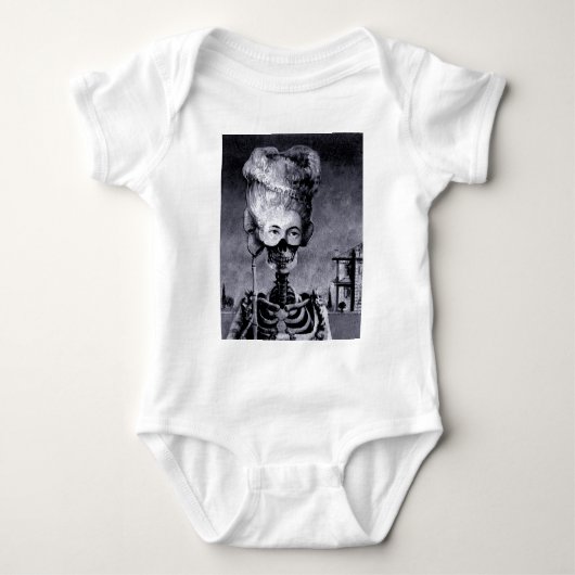 Gothic Mask Halloween Skeleton Romper (Voorkant)