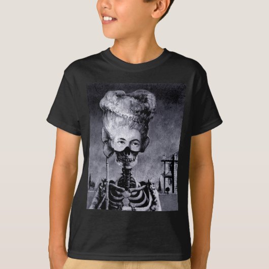 Gothic Mask Halloween Skeleton T-shirt (Voorkant)