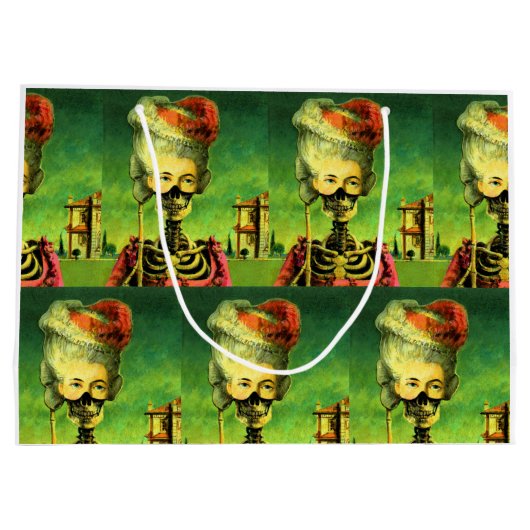 Gothic Mask Skeleton Large Gift Bag Cadeautasje (Achterkant)