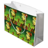 Gothic Mask Skeleton Large Gift Bag Cadeautasje (Achterkant Gekanteld)