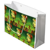 Gothic Mask Skeleton Large Gift Bag Cadeautasje (Voorkant Gekanteld)