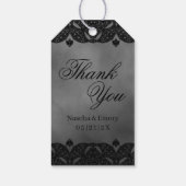 Gothic Medieval Dark Lace Weddenschap Bedankt Cadeaulabel (Achterkant)