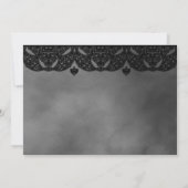 Gothic Medieval Elegant Black Lace Wedding Save The Date (Achterkant)