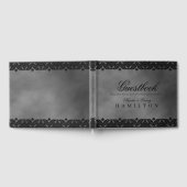 Gothic Medieval Grey Elegant  Lace Wedding Gastenboek (Volledig)