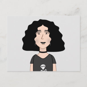 Gothic meisje briefkaart