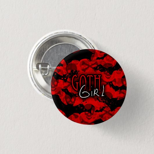 Gothic Meisje Button (Voorkant /achterkant)
