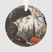 Gothic Meisje Halloween Ornament (achterkant)