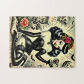  Gothic meisje illustratie Legpuzzel (Horizontaal)