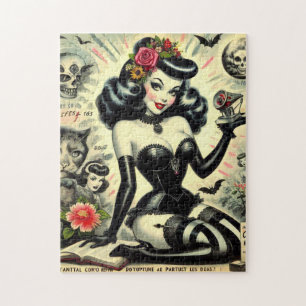  Gothic meisje illustratie Legpuzzel