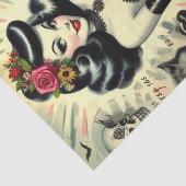 Gothic meisje illustratie Tissuepapier (Detail)