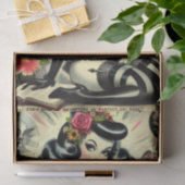 Gothic meisje illustratie Tissuepapier (Geschenk)