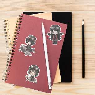Gothic Meisje Jongen Piloot Vintage Vliegtuig kids Sticker