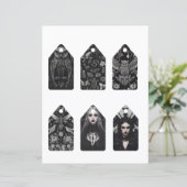 Gothic Meisje Scrapbook Ephemera labels (Staand voorkant)