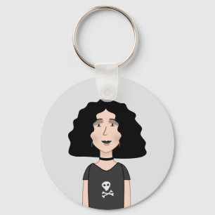 Gothic meisje sleutelhanger