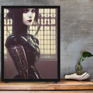 Gothic Meisje Steampunk Verschillende Gekleurde Og Poster