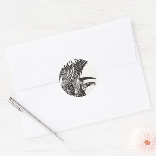 Gothic Meisje Stickers (Envelop)