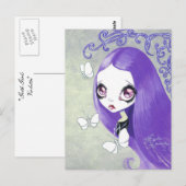 Gothic Meisje: "Violetta" Briefkaart (Voorkant / Achterkant)