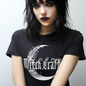 Gothic Meisjes Witchcraft Crescent Moon Gothic Maa T-shirt